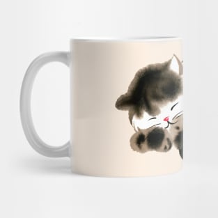 Fluffy sleeping cat Mug